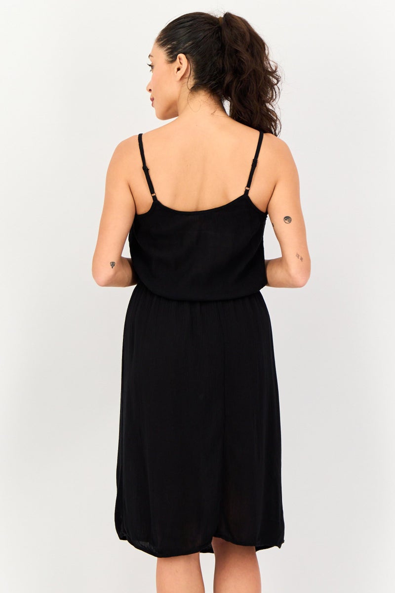 promod Women Plain Mini Dress, Black - Image 3